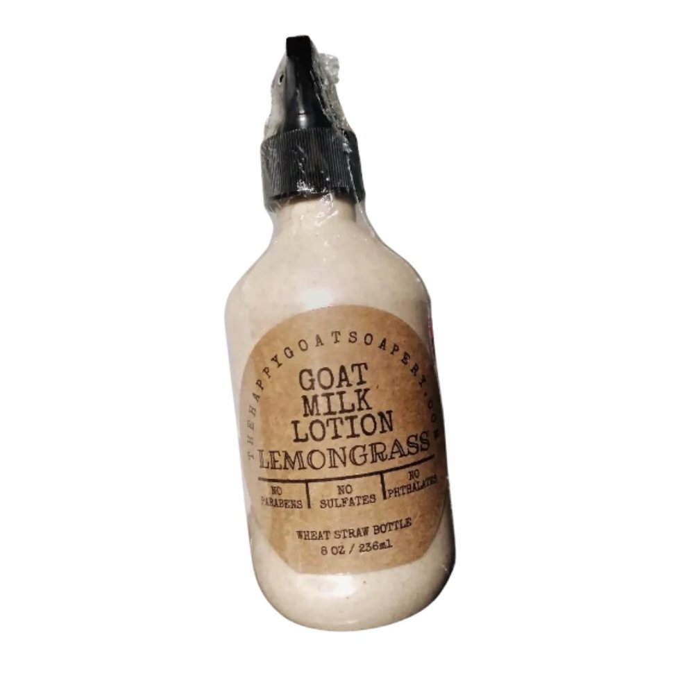 Goat Milk Lotion / Wheat Straw bottle / Lemongrass Essential Oil